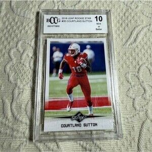 Rookie2018 Leaf Rookie Star Courtland Sutton BCCG 10 #05 SMU Mustangs RC